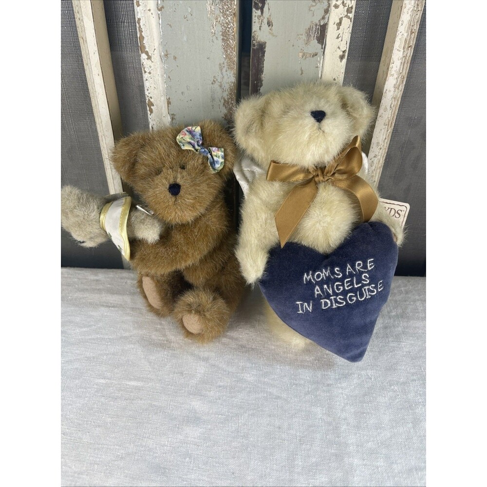 Boyds Bears - Lot Of 2. Mom & Baby Hugs, Carin’ Angel Mom